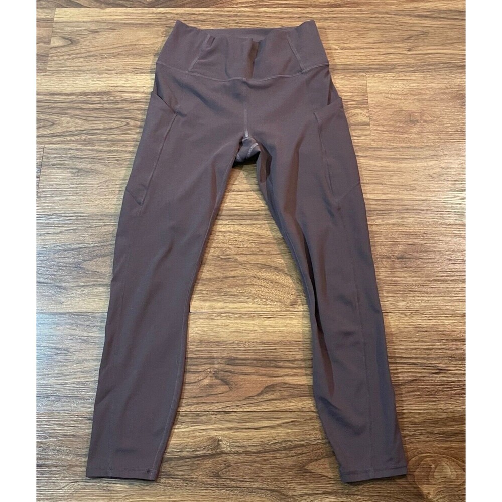 Fabletics Pure Luxe Athletic Leggings Womens Purple Gym Yoga Pants Sz S Cropped